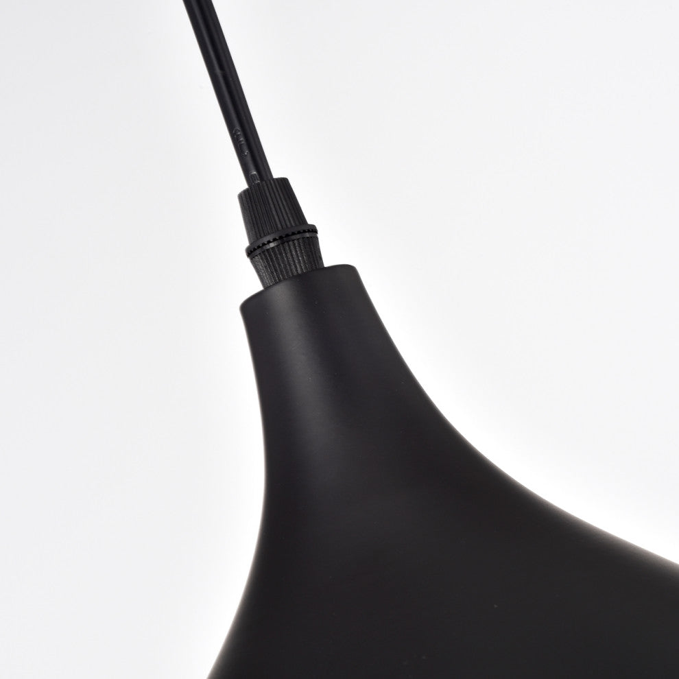 Walter Industrial 1 Light Textured Black Mini Pendant Ceiling Fixture 10" Wide