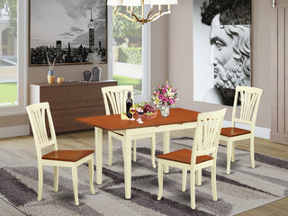 5 Pc Dinette Set For 4-Kitchen Table And 4 Dining Chairs
