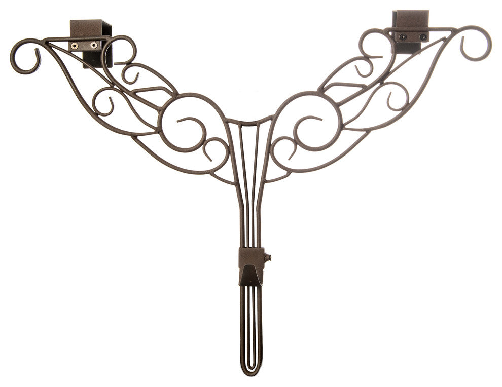 Adjustable Wreath Hanger for Door Antler, Brown