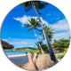 Relaxing In Hammock, Landscape Photography Disc Metal Wall Art, 11"