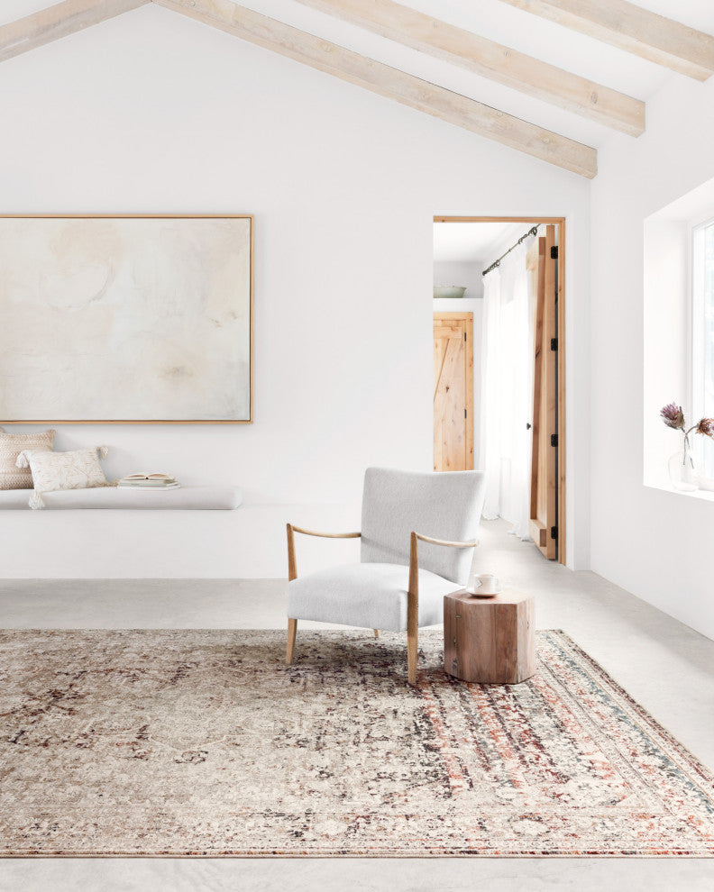 Theia THE-05 Area Rug by Loloi, Taupe/Brick, 9'5"x12'10"