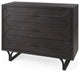 Contemporary Dark Oval Accent Cabinet