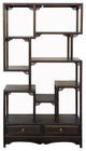 Chinese Brown Stain Treasure Display Curio Cabinet Room Divider Hcs7161