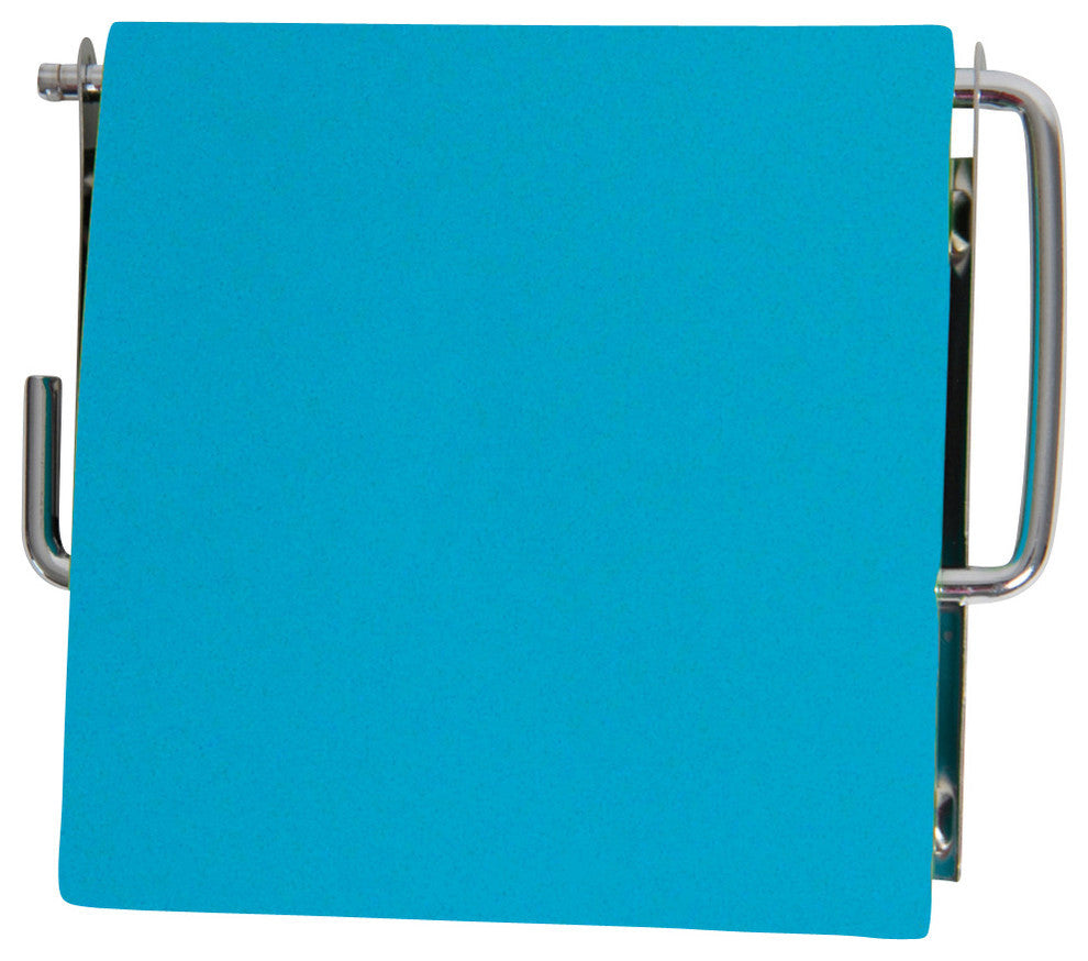 Wall Mounted Toilet Paper Holder Tissue One Roll Dispenser Finish: Blue aqua