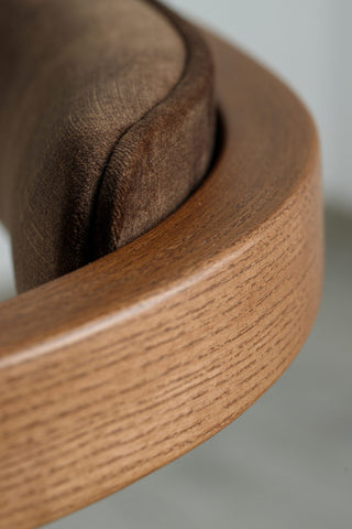 Ellis Dining Chair Brown With Brown Material