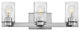 Hinkley Miley Medium Three Light Vanity, Chrome With Clear Glass
