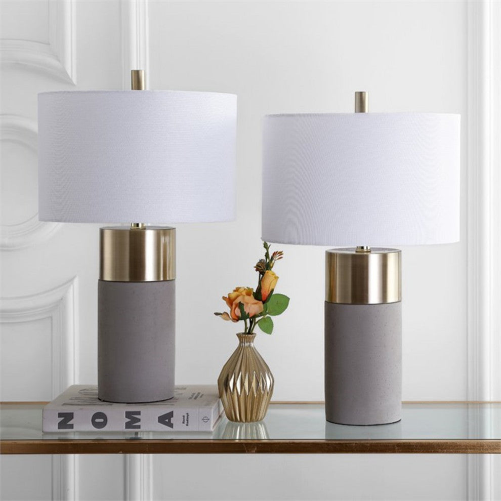 Safavieh Oliver Table Lamp in Gray and Gold (Set of 2)