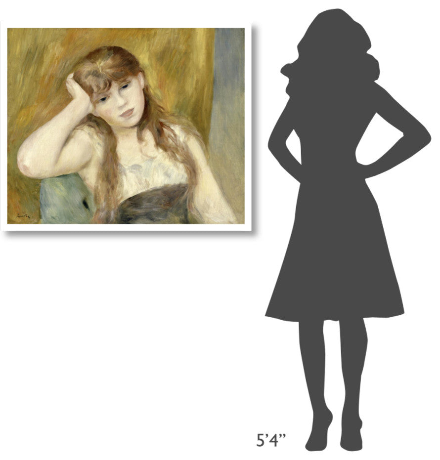 "Young Blond Girl" Digital Paper Print by Pierre-Auguste Renoir, 38"x32"
