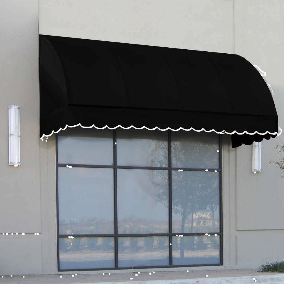 Awntech 5' Savannah Acrylic Fabric Fixed Awning, Black