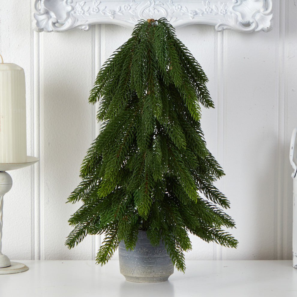 Nearly Natural T3369 17 Christmas Pine Artificial Tree in Decorative Planter