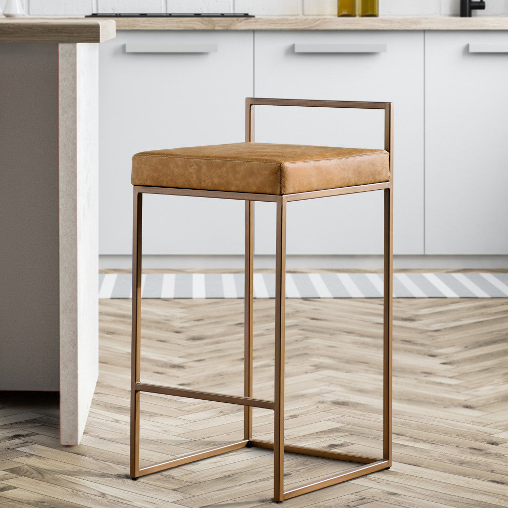 Belfort 26" Counter Stool Chestnut by Kosas Home