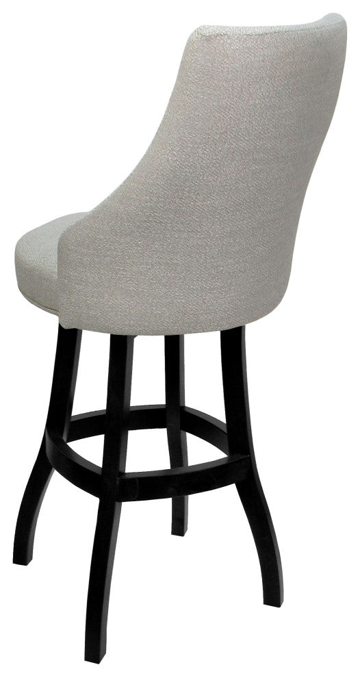 Swivel Wood Counter, Bar, Extra Tall Stool - Bellissima Plus, Williams Stone - Black, 26"