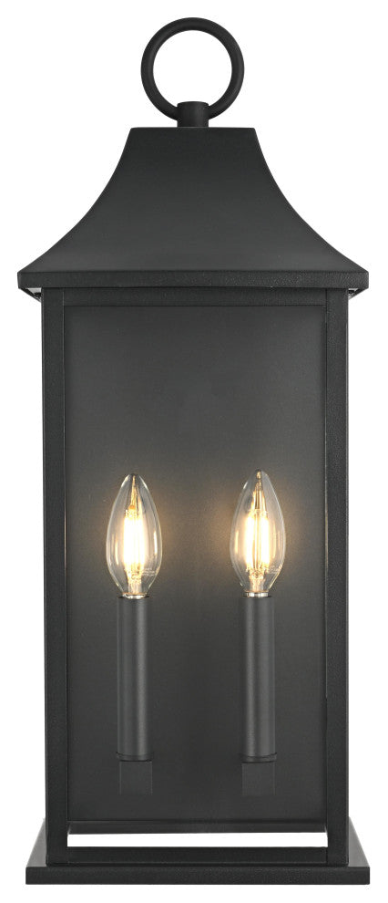 Home Living 8" Outdoor Wall Sconce, Black