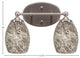 Capri 2-Light Bath Bar, Brushed Nickel/Natural Fusion