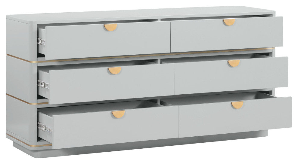 Julieta Grey 6 Drawer Dresser