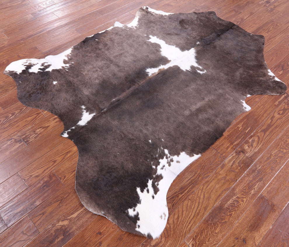 6' 11" X 5' 9" Organic Natural Hair-On Cowhide Area Rug C1600