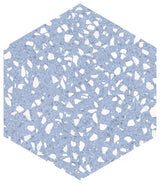 Venice Hex Sky Porcelain Floor and Wall Tile, Blue