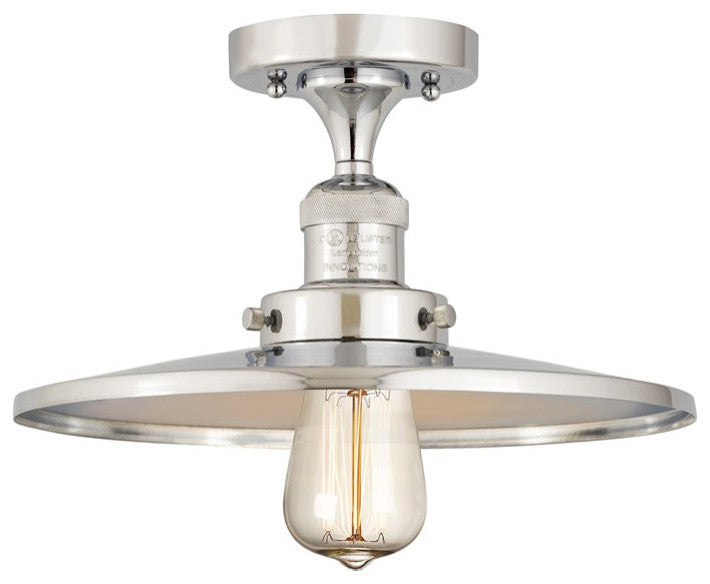 Innovations Lighting 517-1CH-PC-MFR-PC-12-LED 1 Light 12" Semi-Flush Mount