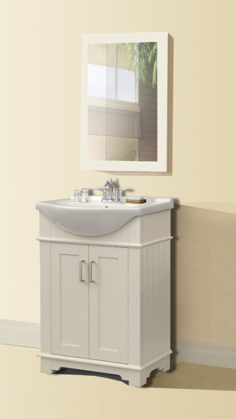Legion Furniture Mirror, 20", Matte White
