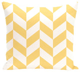 Zigzag Jag Geometric Print Pillow, Lemon, 26"x26"