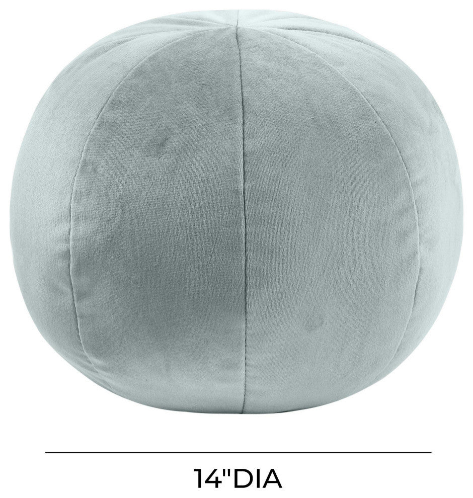 Boba Round Pillow, Sea Blue, 14"