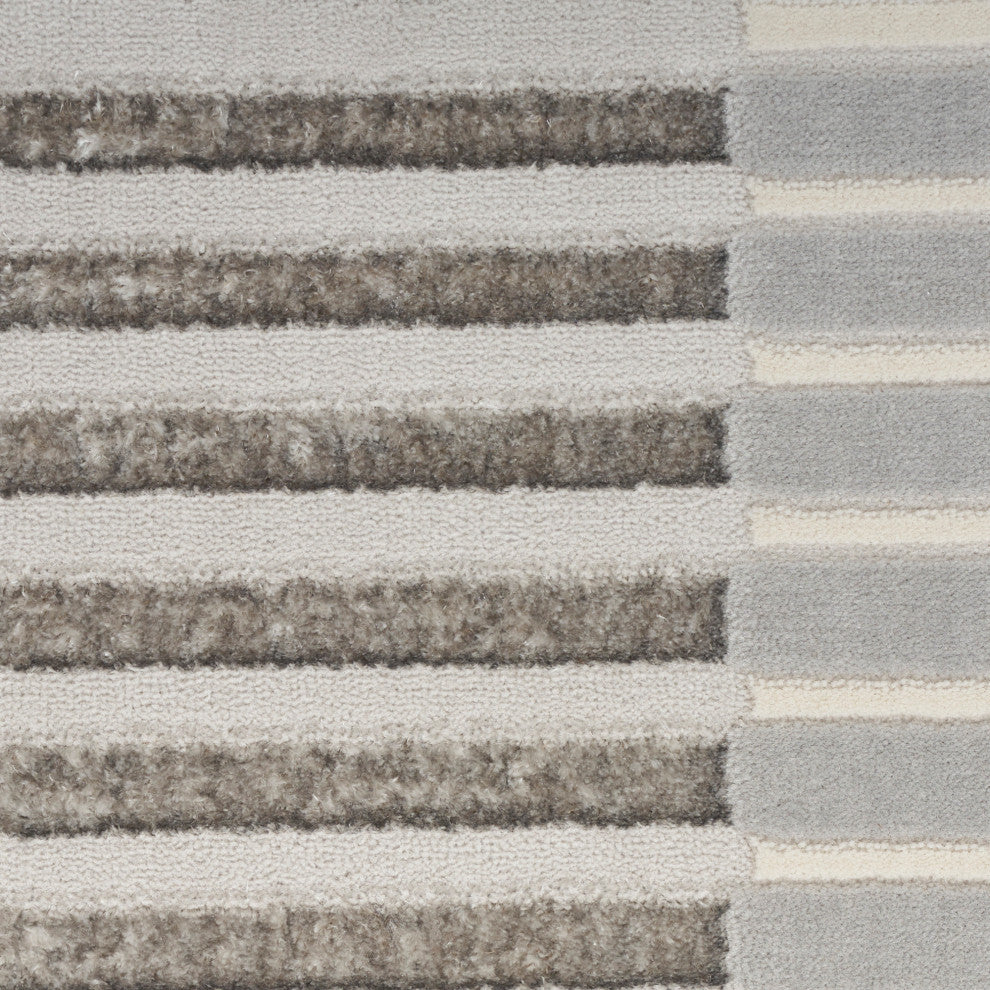 Nourison Splash 9' x 12' Silver Grey Modern Indoor Rug