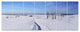 Hautes Fagnes in Belgium Panorama, Seashore Canvas Wall Art, 83"x32", 7 Panels