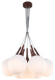 Woodbridge Lighting Alicia Tight Pendant Cluster, Walnut, 7l - 32"d, Opal & Led