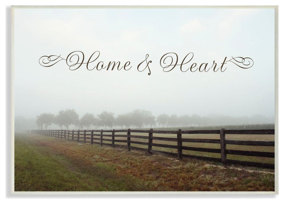 Home And Heart Rustic Farm Landscape Photo, 10"x15"