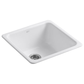 Kohler K-6587 Iron/Tones 20-7/8" Undermount Single Basin Enameled - White