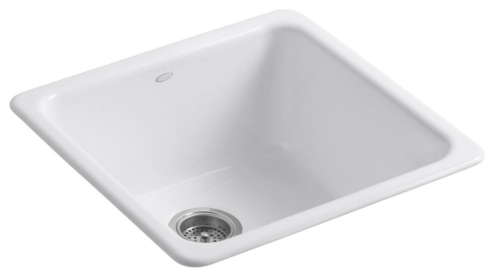 Kohler K-6587 Iron/Tones 20-7/8" Undermount Single Basin Enameled - White