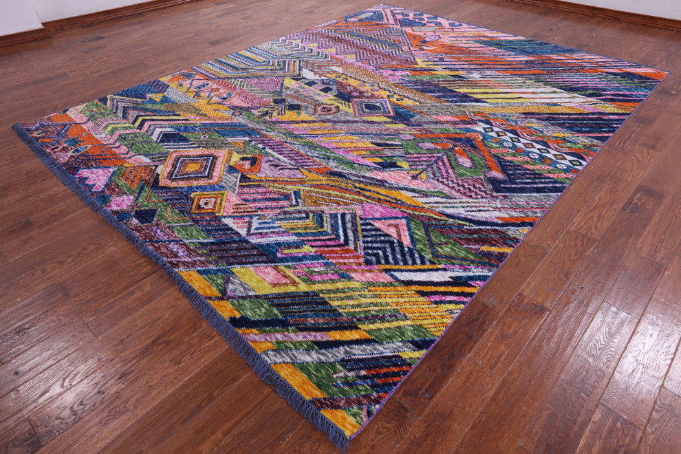 9' 1" X 11' 10" Moroccan Handmade Wool Rug - Q14800