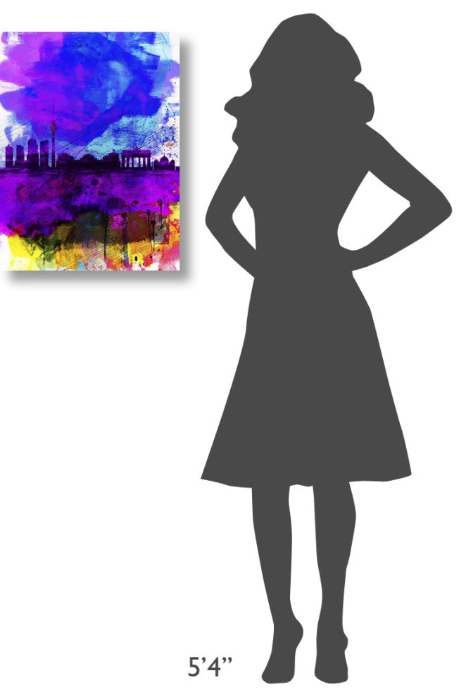 "Berlin Watercolor Skyline" Fine Art Print