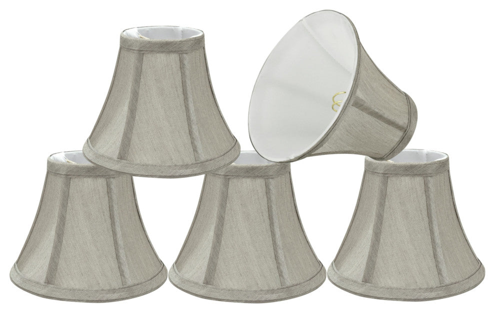 30033-5 Small Bell  Chandelier Clip On Lamp Shade Gray 3"x6"x5"