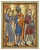 "The Magi Approaching Herod" Print 12th Century English Illuminator, 22"x26"