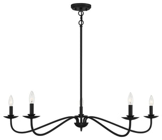 5-Light Chandelier, Matte Black