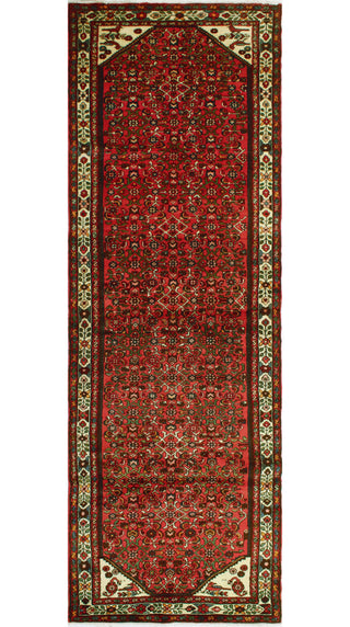 Fine Vintage Distressed Lahori Rust/Ivory Runner, 3'10 x 12'11