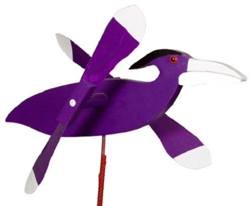 Raven Whirly Bird Lawn Spinner, Amish Handmade Garden Whirligig