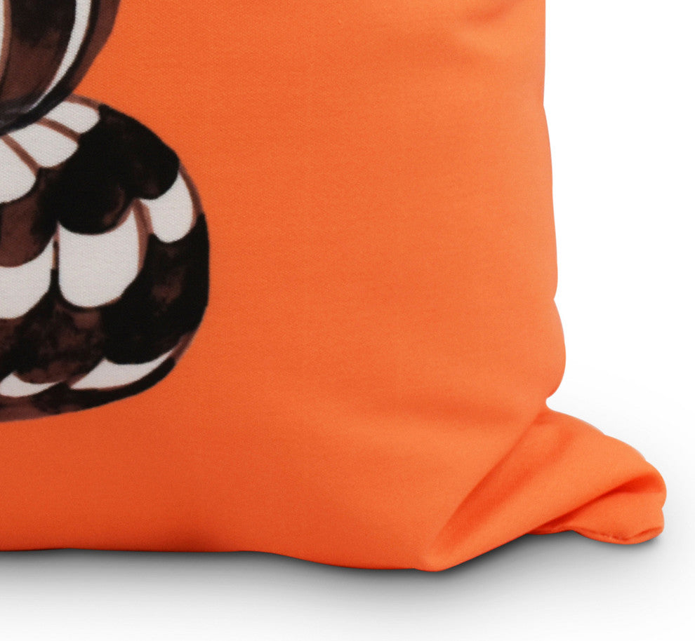 Pumpkin Stack 26" Orange Halloween Print Decorative Throw Pillow