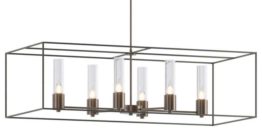 Portico Pendant, Bronze, Natural Iron Accent