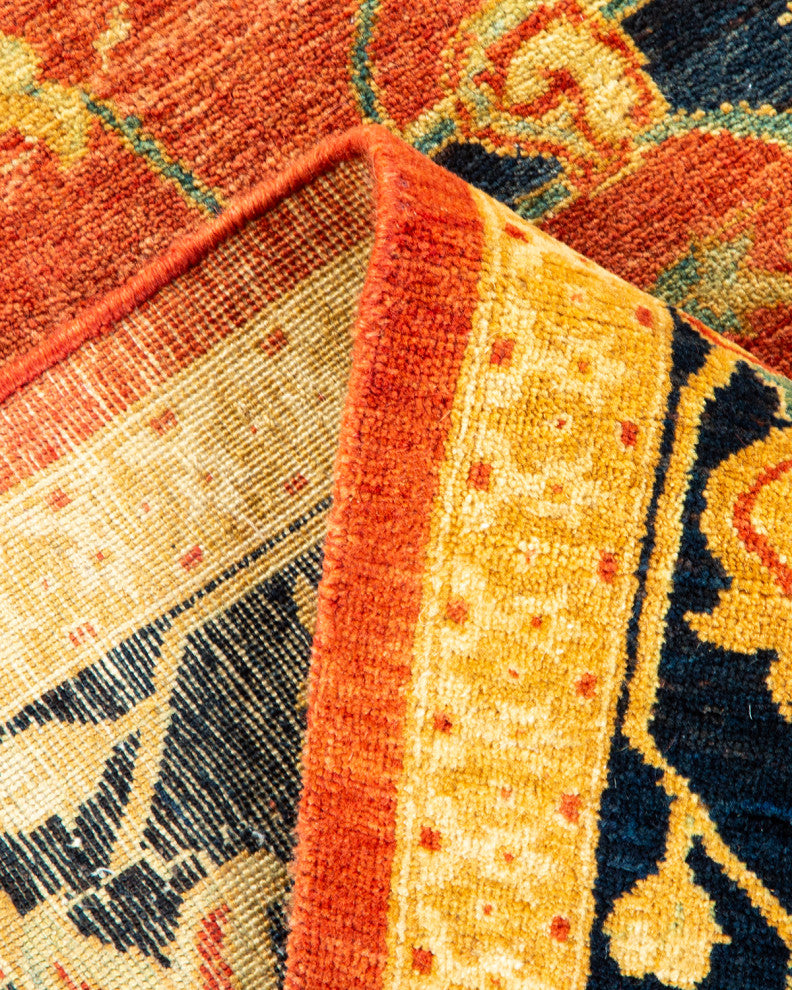 Mogul, One-of-a-Kind Hand-Knotted Area Rug Orange, 6' 1" x 9' 2"