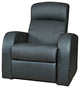 Coaster Cyrus Contemporary Leather Home Theater Upholstered Recliner Black