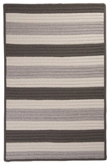 Colonial Mills Stripe It TR09 Silver Indoor/Outdoor Area Rug, Rectangular 8'x11'