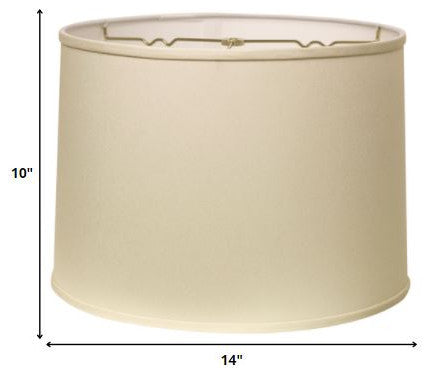 14" Ivory Throwback Drum No Slub Lampshade