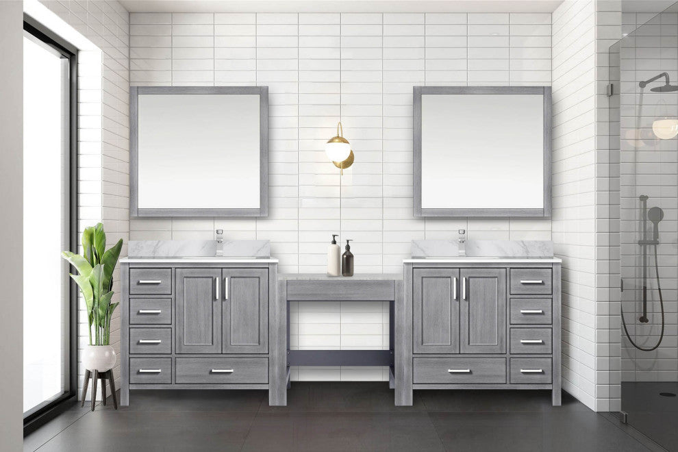 Lexora Coraline Double Bath Vanity Distressed Gray 102 Vanity With Countertop