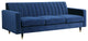 Lola Velvet Upholstered Sofa, Navy