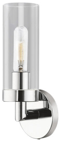 Ludlow 1 Light Polished Chrome ADA Single Sconce