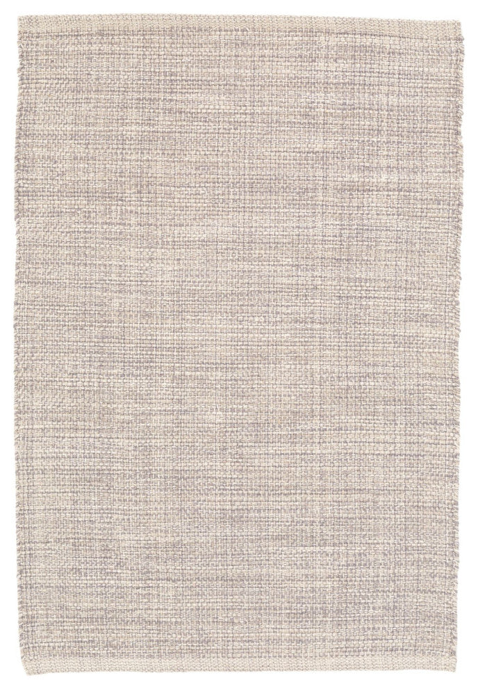 Dash & Albert Marled Grey Handwoven Cotton Rug, Grey, 2' x 3'