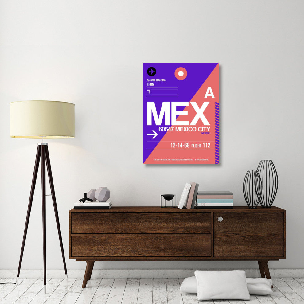 "MEX Mexico City Luggage Tag 1" Fine Art Print