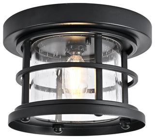 Home Living 8" Outdoor Flush Mount, Black